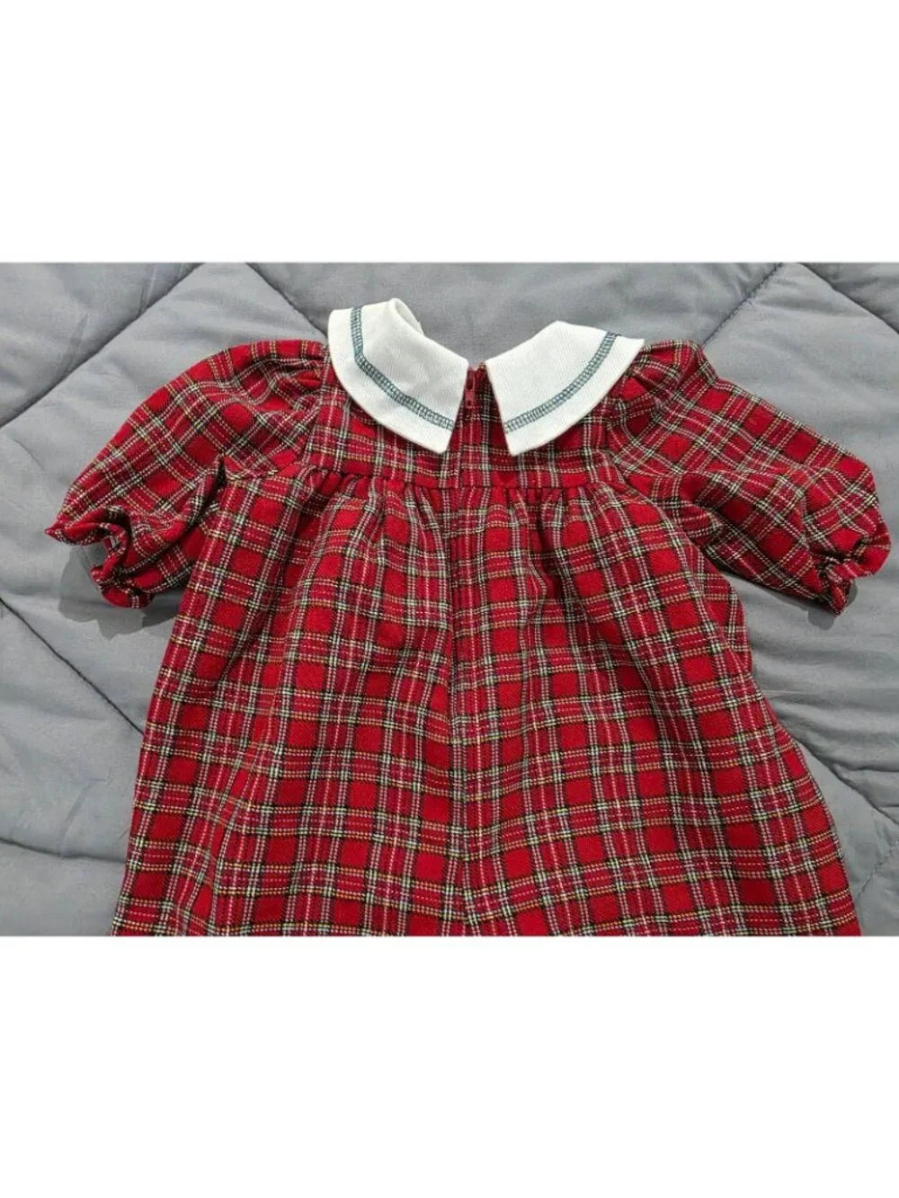 Vintage Plaid Baby Romper GoodLad Christmas Outfit 3-6 Months Holiday Plaid